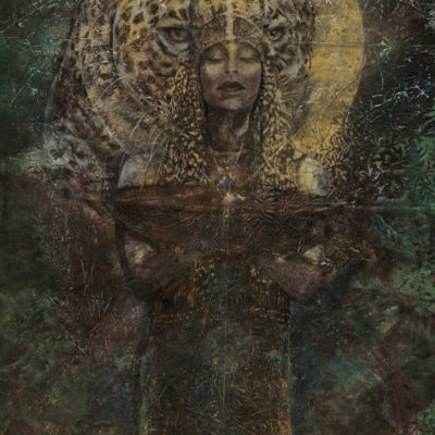 jaguar=of-the-malinalco_Kimberly-Webber_Contemporary Symbolist Paintings_Magical Realism_Transcendental Art_Archetypal Visionary Artist_Taos New Mexico