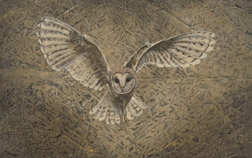 Quiet Power | 12" x 19" rice paper, earth pigments, encaustic, oil on canvas